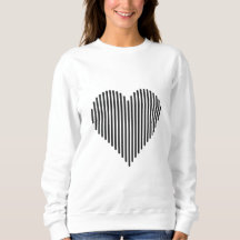 love heart womens white