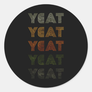 Love Heart Yeat Tee Grunge Vintage Style Black Yea Classic Round Sticker
