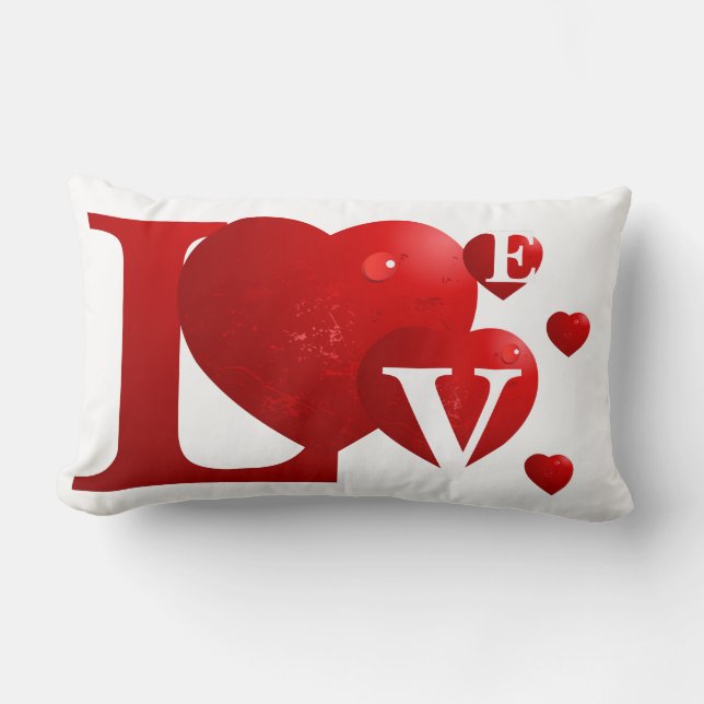 LOVE Hearts American MoJo Pillow (Front)