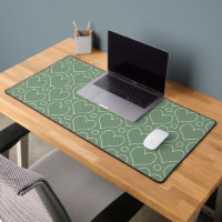 Love Hearts and Polka Dots pattern in Green