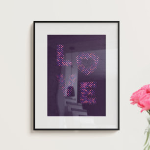 Love, hearts and purple colour. poster