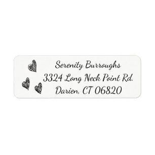 Love Hearts Black And White Wedding