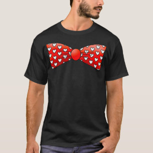 Love Hearts Bow Tie Valentines Day Gift T-Shirt