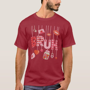 Love Hearts BRUH Valentine's Day Couples Sarcam T-Shirt