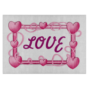LOVE HEARTS CUTTING BOARD