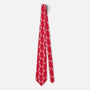 Love Hearts Doddles, Red, Neck Tie
