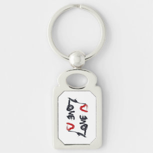 Love Hearts Key Chain