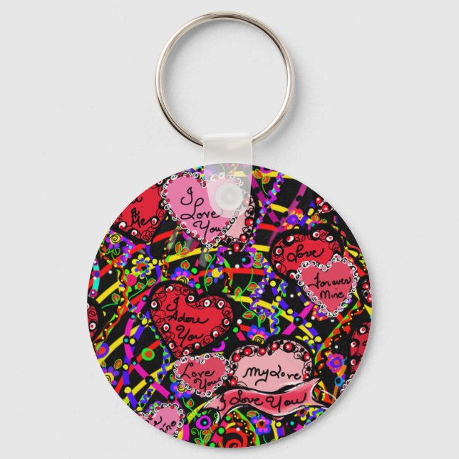 Love Hearts Key Ring (Front)