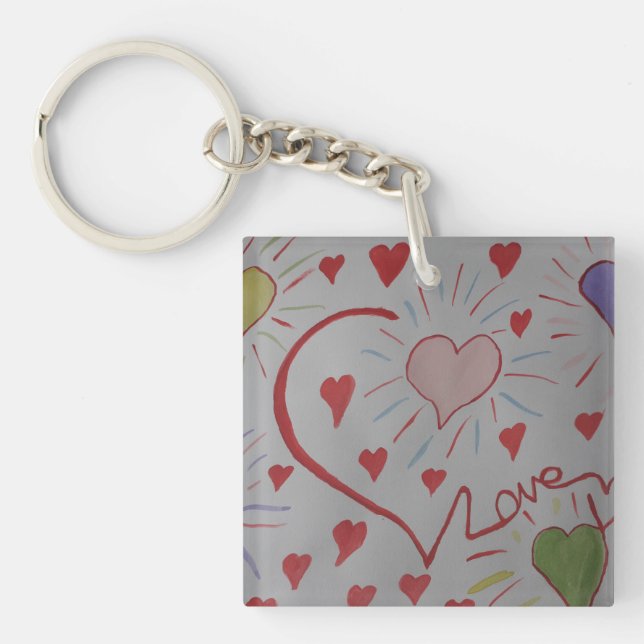 Love Hearts Key Ring (Front)
