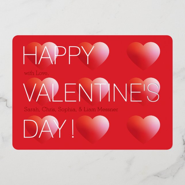Love & Hearts Modern Valentine's Day (Front)