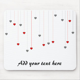 Love hearts mouse pad