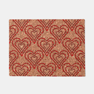 Love Hearts on Cork Board Doormat