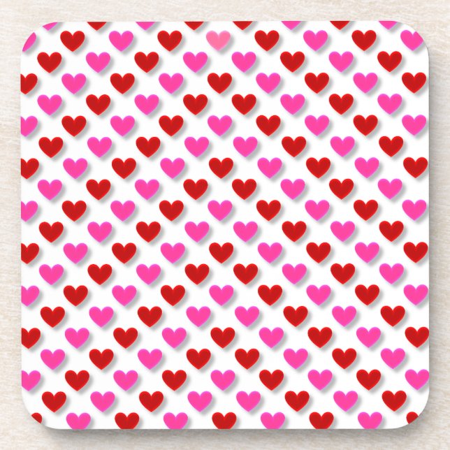 Love Hearts Pattern Valentine's Day-83723 Coaster (Front)
