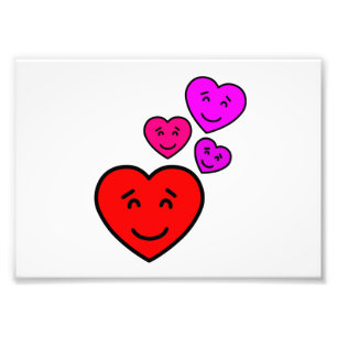 Love hearts photo print