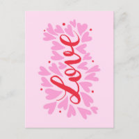 Love hearts - pink and red