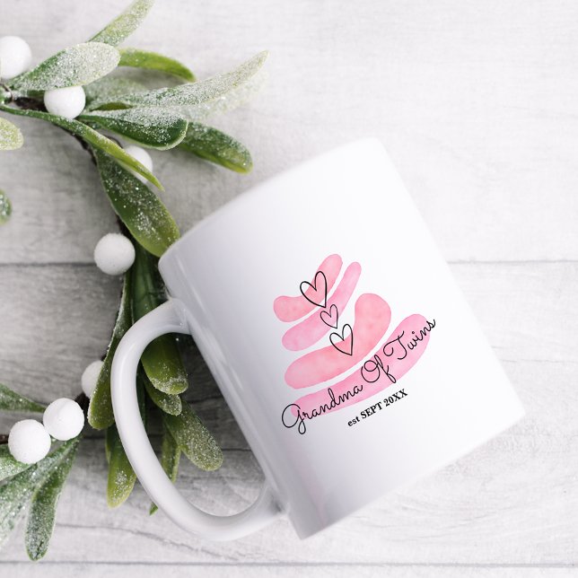 Love Hearts Pink Watercolor  Coffee Mug (Creator Uploaded)
