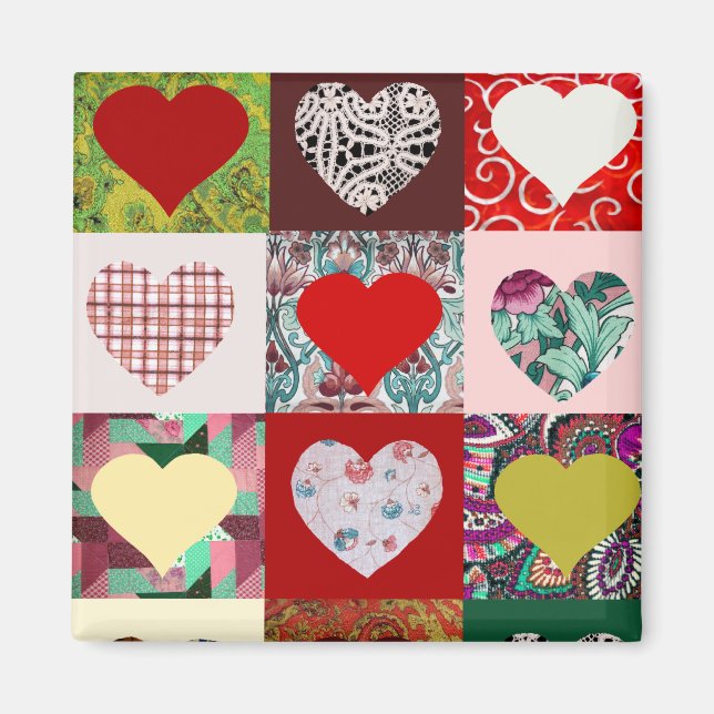 Love Hearts Quilt Magnet (Front)