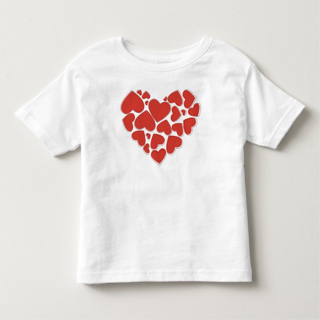 Love, Hearts, Red Hearts, Valentine's Day Toddler T-Shirt (Front)