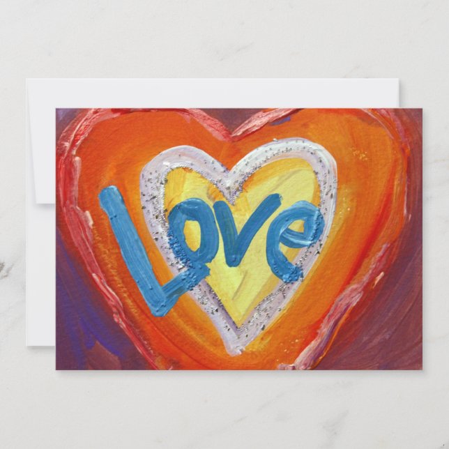 Love Hearts Ripple Custom Invitation or Invite (Front)