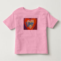 Love Hearts Ripple Inspirational Word Art T-Shirts