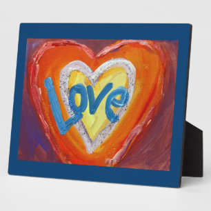 Love Hearts Ripple Painting Poem Plaque