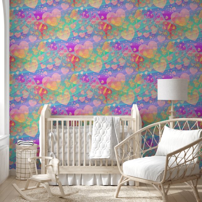 Love Hearts - Seamless Pattern 1 Wallpaper (Kids)