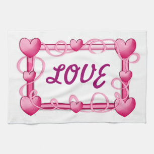LOVE HEARTS TEA TOWEL