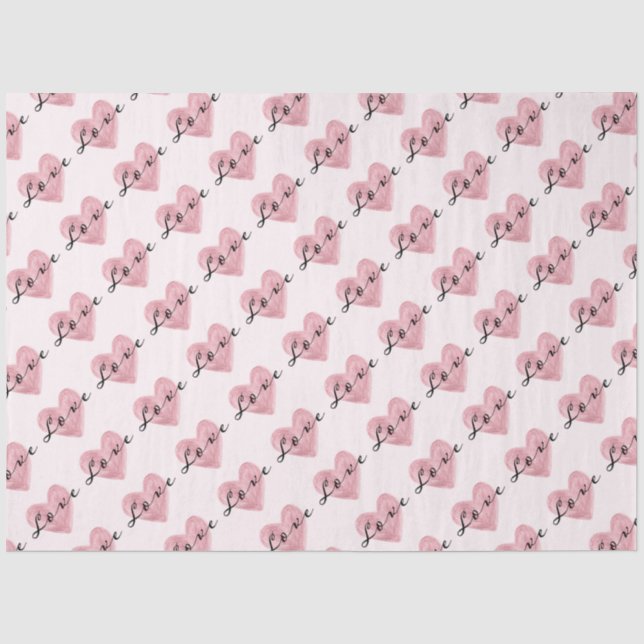 Love Hearts  Tissue Paper (Front)
