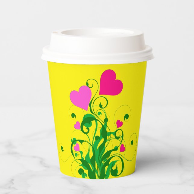 Love Hearts Tree-46555 Paper Cups (Back)