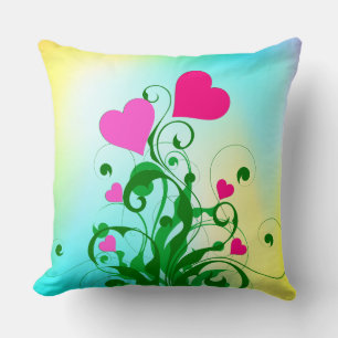 Love Hearts Tree Flowers-46555 Cushion