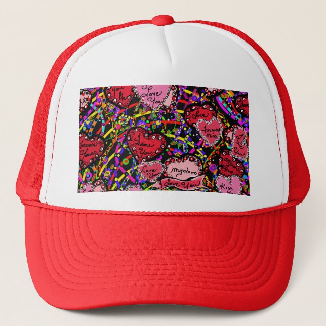 Love Hearts Trucker Hat (Front)