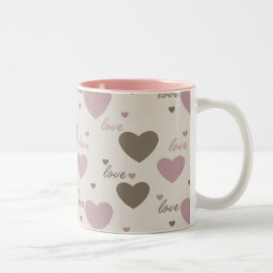 Love Hearts Two-Tone Coffee Mug