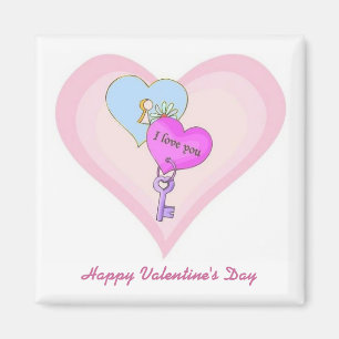 Love Hearts Valentine Magnet