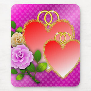 Love Hearts Valentine's Day  Mouse Pad