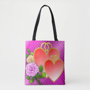 Love Hearts Valentine's Day  Tote Bag