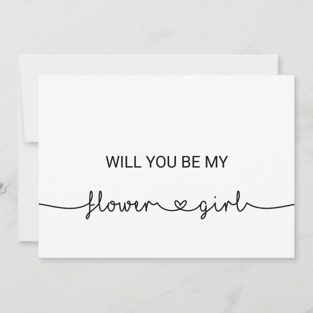 Love Hearts Will You Be My Flower Girl Invitation (Front)