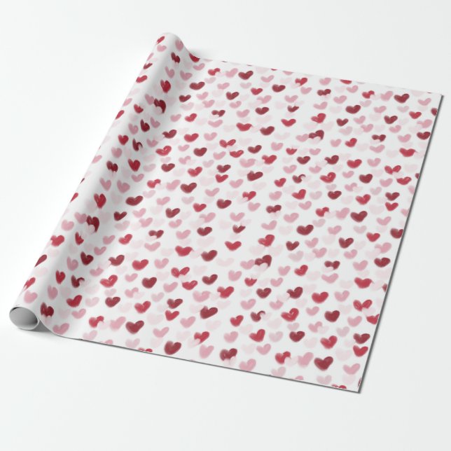Love Hearts Wrapping Paper (Unrolled)