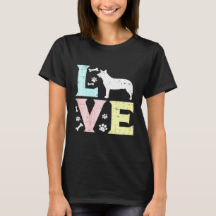 Love Heeler Animal Pet Blue Red Cattle Dog Girls W T-Shirt