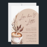 Love her a Latte Coffee Bridal Shower Invitation<br><div class="desc">A chic and modern bridal shower invitation in coffee love her a latte theme.</div>