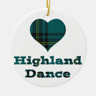 Love Highland Dance (add your message on the back) Ceramic Tree Decoration