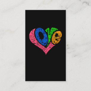 Love Hippie Peace Mandala Art Hawaii Business Card