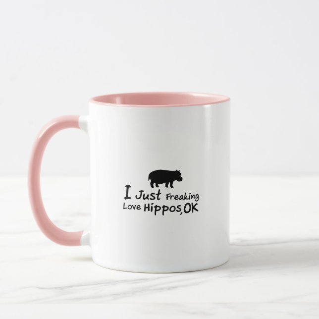 Love Hippos Funny Hippopotamus Loverss Fiona Baby Mug (Left)