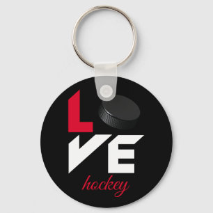 Love hockey key ring