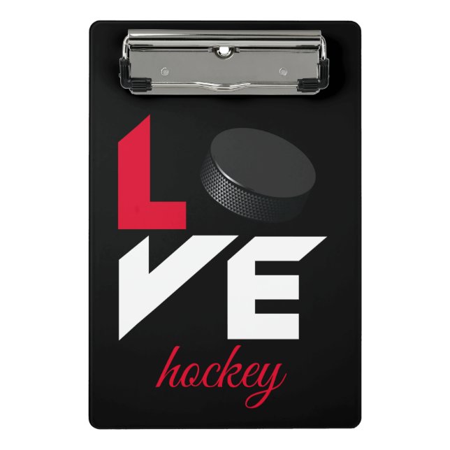 Love hockey mini clipboard (Front)
