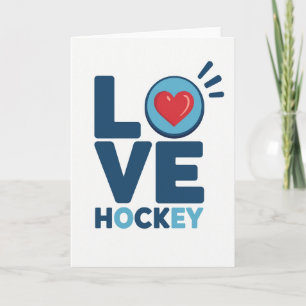 Love Hockey Minimalist Card