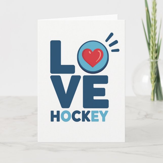 Love Hockey Minimalist Card (Front)