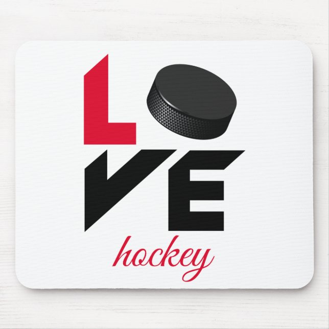 Love hockey mouse pad (Front)