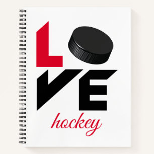 Love hockey notebook