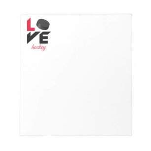 Love hockey notepad