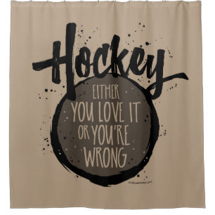Love Hockey Shower Curtain